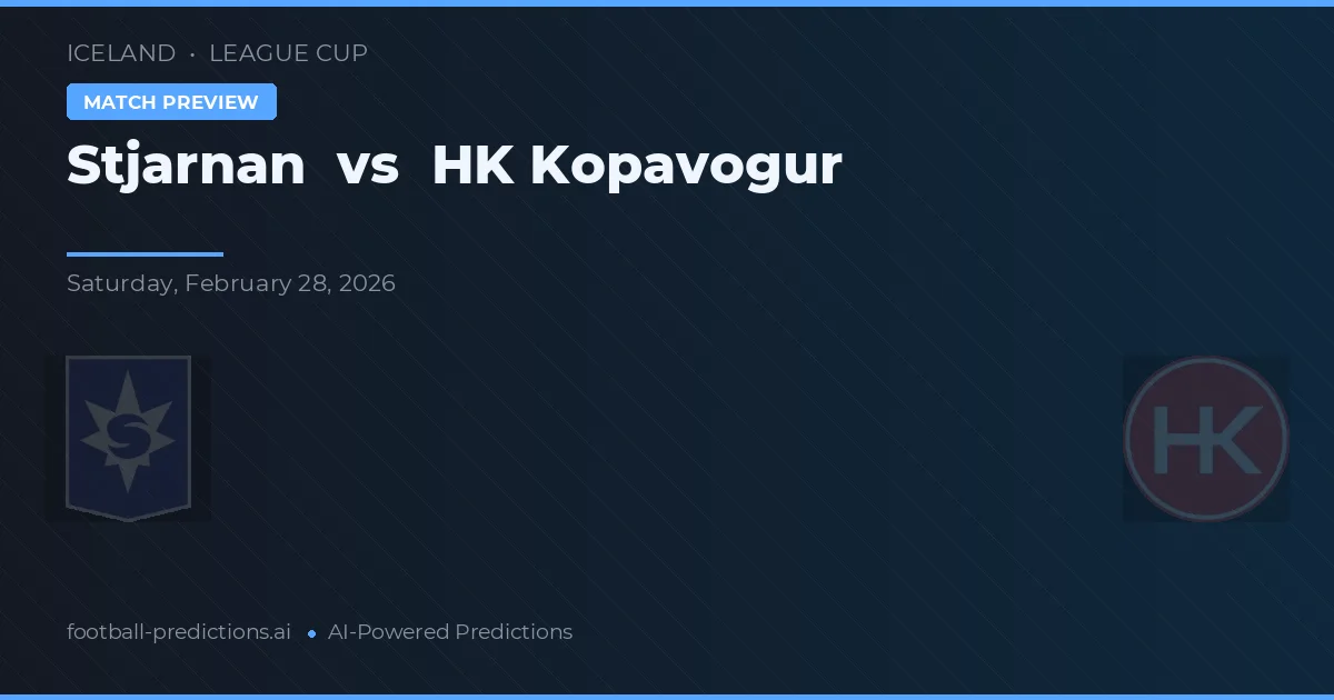 Stjarnan vs HK Kópavogur — prognóstico e prévia do jogo