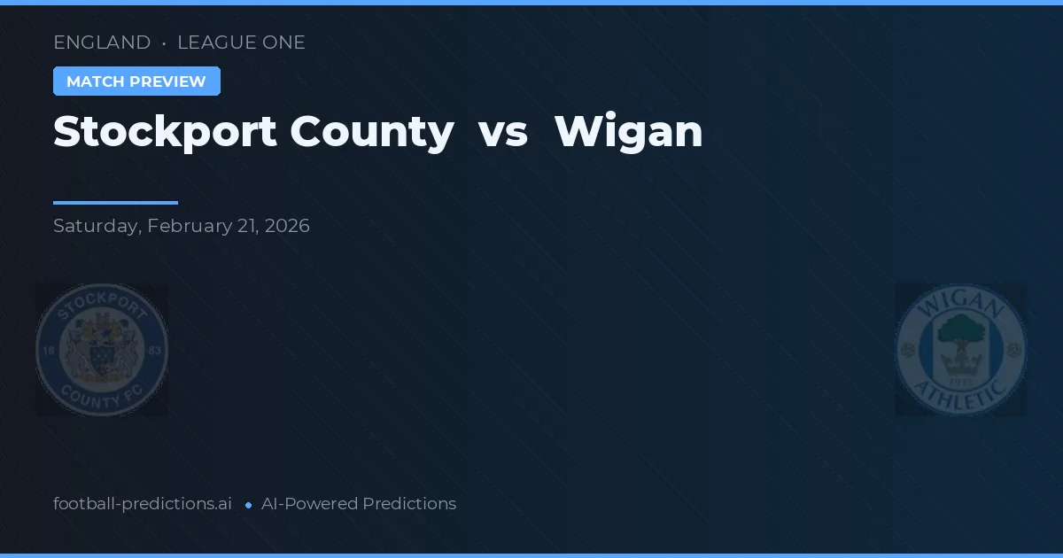 Stockport County vs Wigan — prognóstico e prévia do jogo