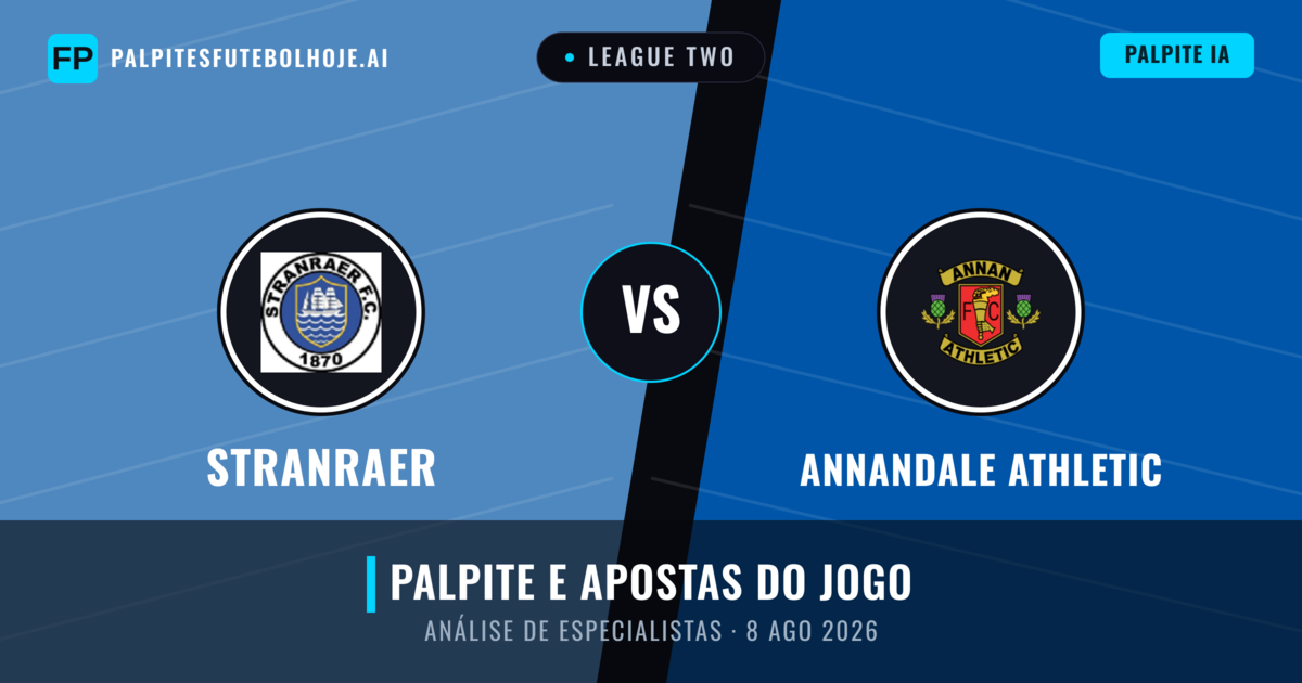 Stranraer vs Annandale Athletic — prognóstico e prévia do jogo