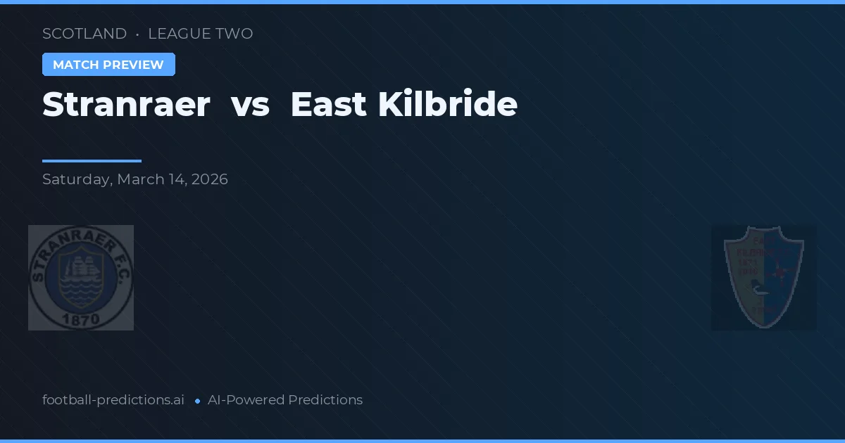 Stranraer vs East Kilbride — prognóstico e prévia do jogo