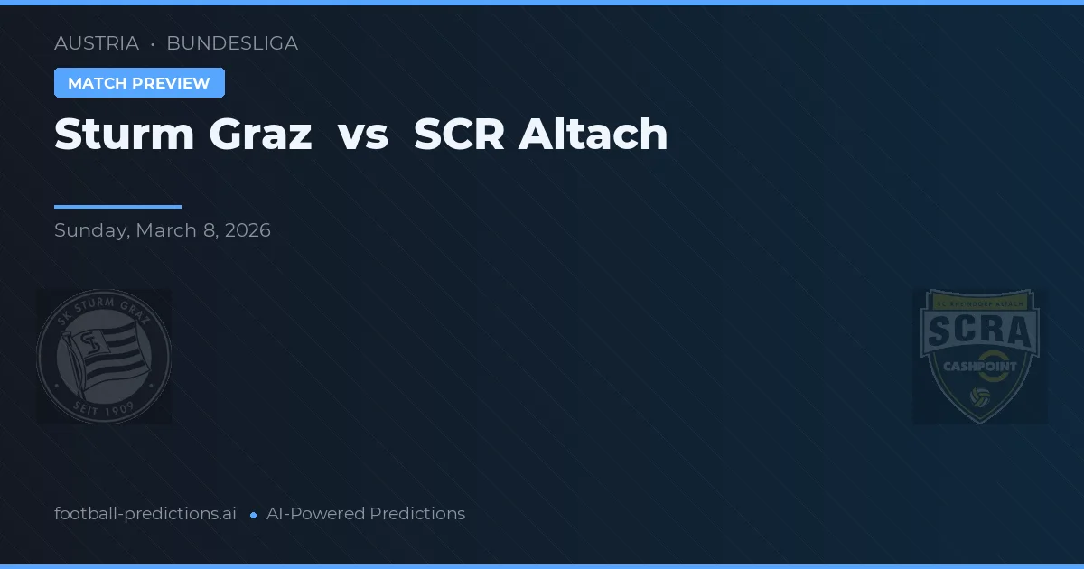 Sturm Graz vs Altach — prognóstico e prévia do jogo