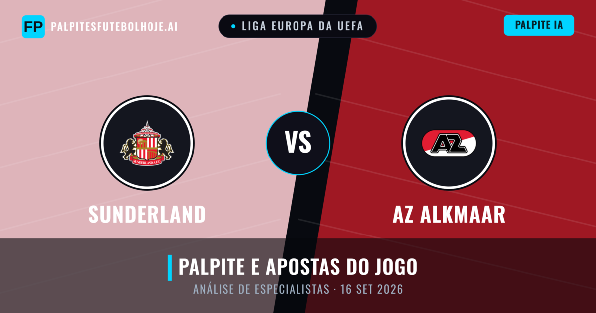 Sunderland vs AZ Alkmaar — prognóstico e prévia do jogo