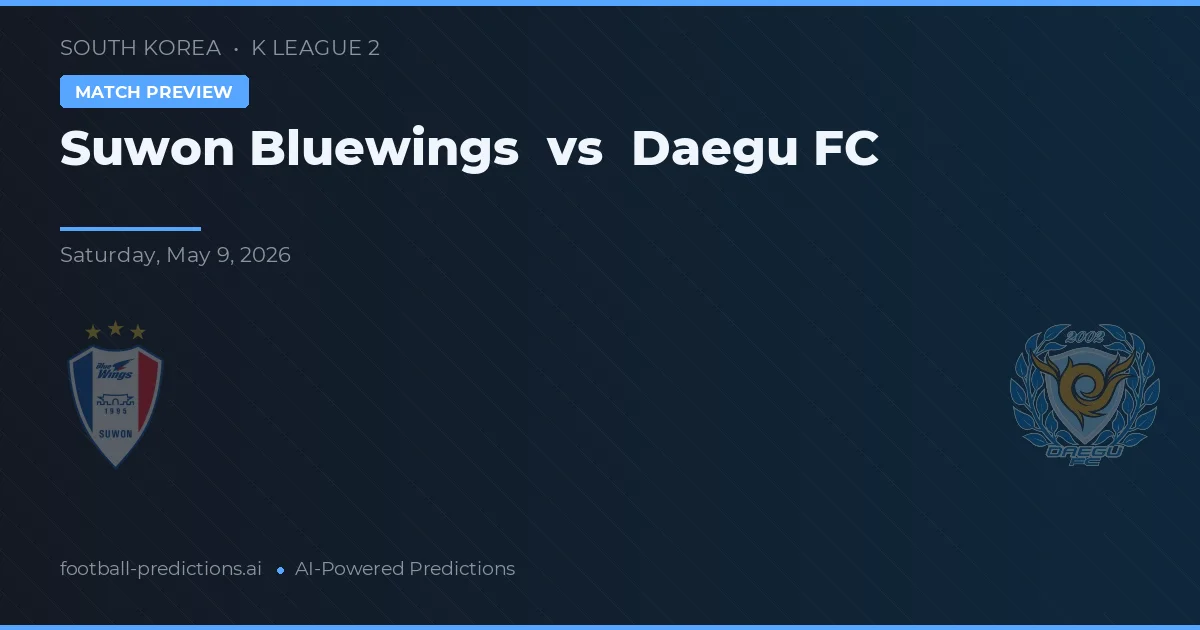 Suwon Bluewings vs Daegu — prognóstico e prévia do jogo
