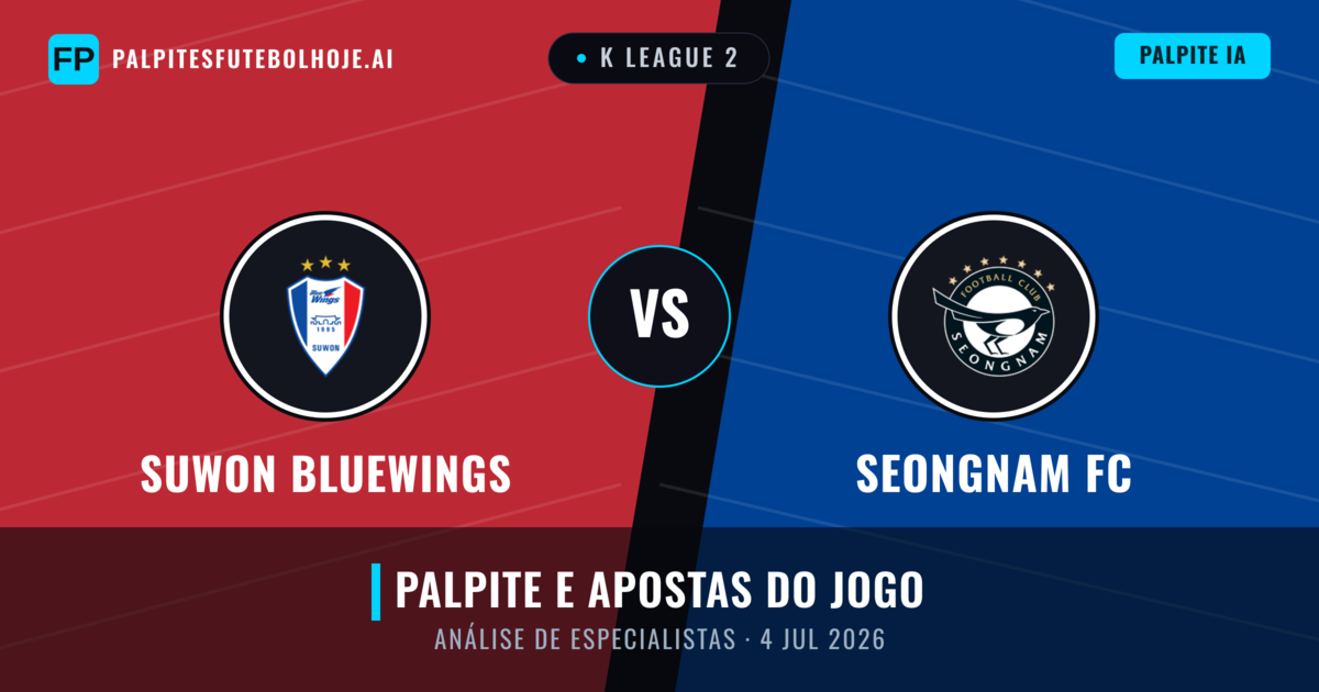 Suwon Bluewings vs Seongnam FC — prognóstico e prévia do jogo