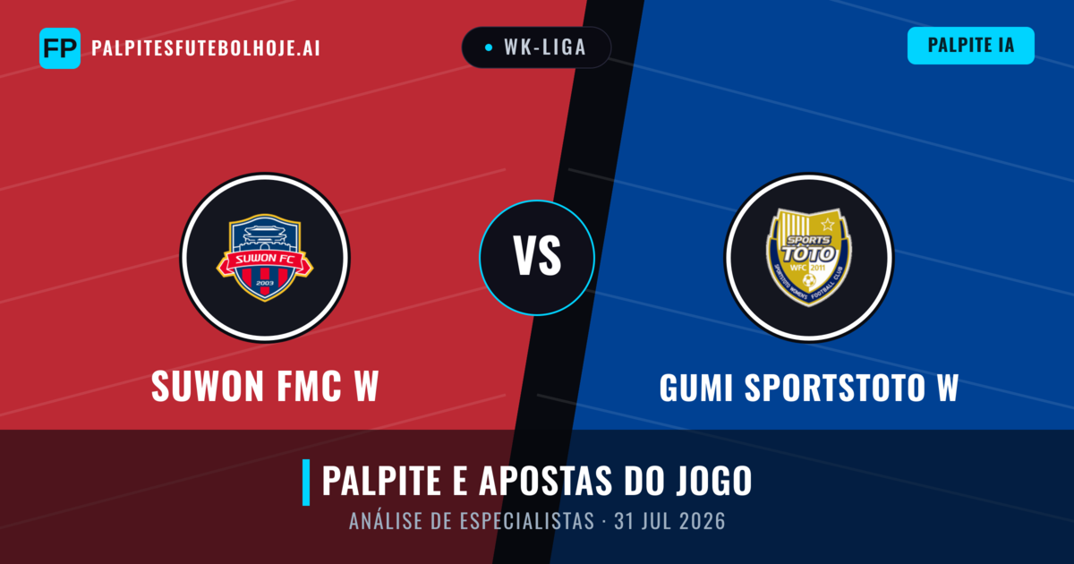 Suwon FMC W vs Gumi Sportstoto W — prognóstico e prévia do jogo