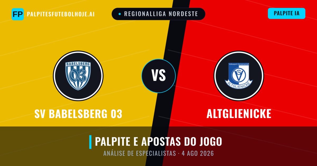 SV Babelsberg 03 vs Altglienicke — prognóstico e prévia do jogo