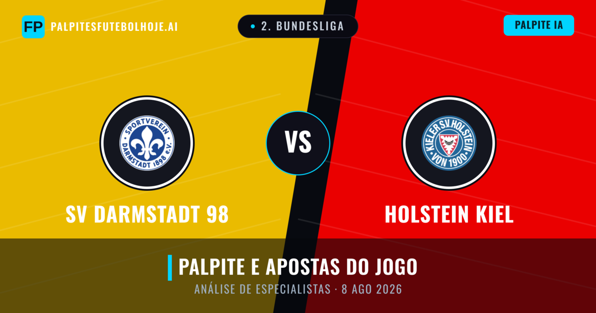 SV Darmstadt 98 vs Holstein Kiel — prognóstico e prévia do jogo