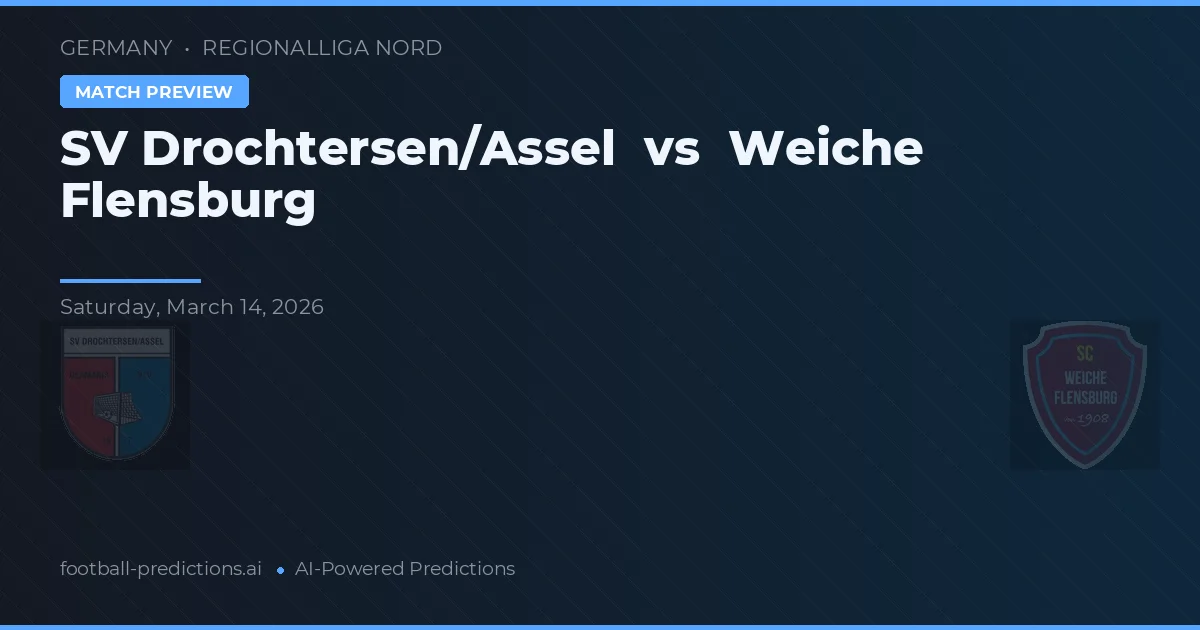 SV Drochtersen/Assel vs Weiche Flensburg — prognóstico e prévia do jogo