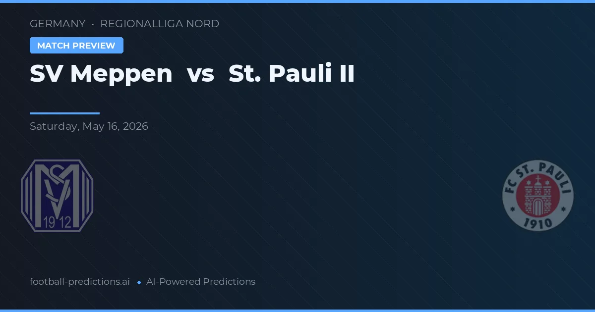 SV Meppen vs St. Pauli II — prognóstico e prévia do jogo