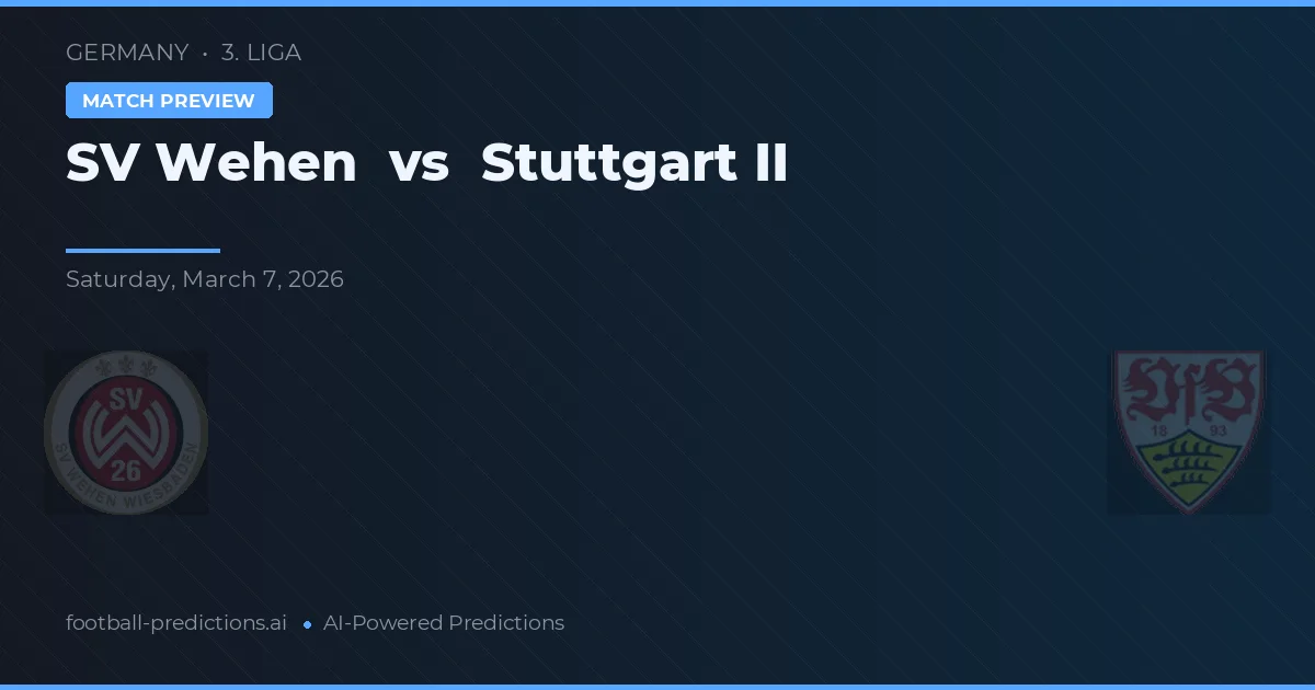 SV Wehen vs Stuttgart II — prognóstico e prévia do jogo