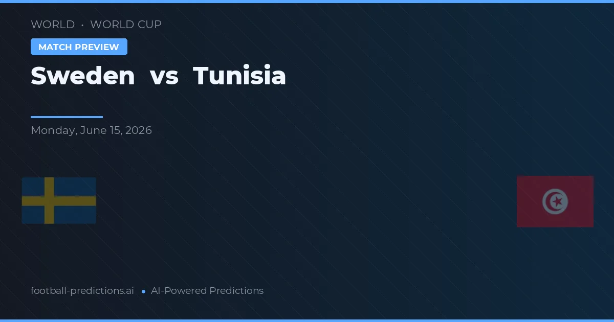 Suécia vs Tunísia — prognóstico e prévia do jogo