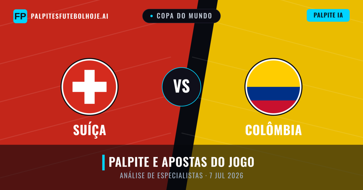 Suíça vs Colômbia — prognóstico e prévia do jogo
