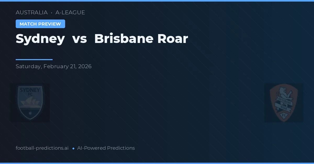 Sydney vs Brisbane Roar — prognóstico e prévia do jogo