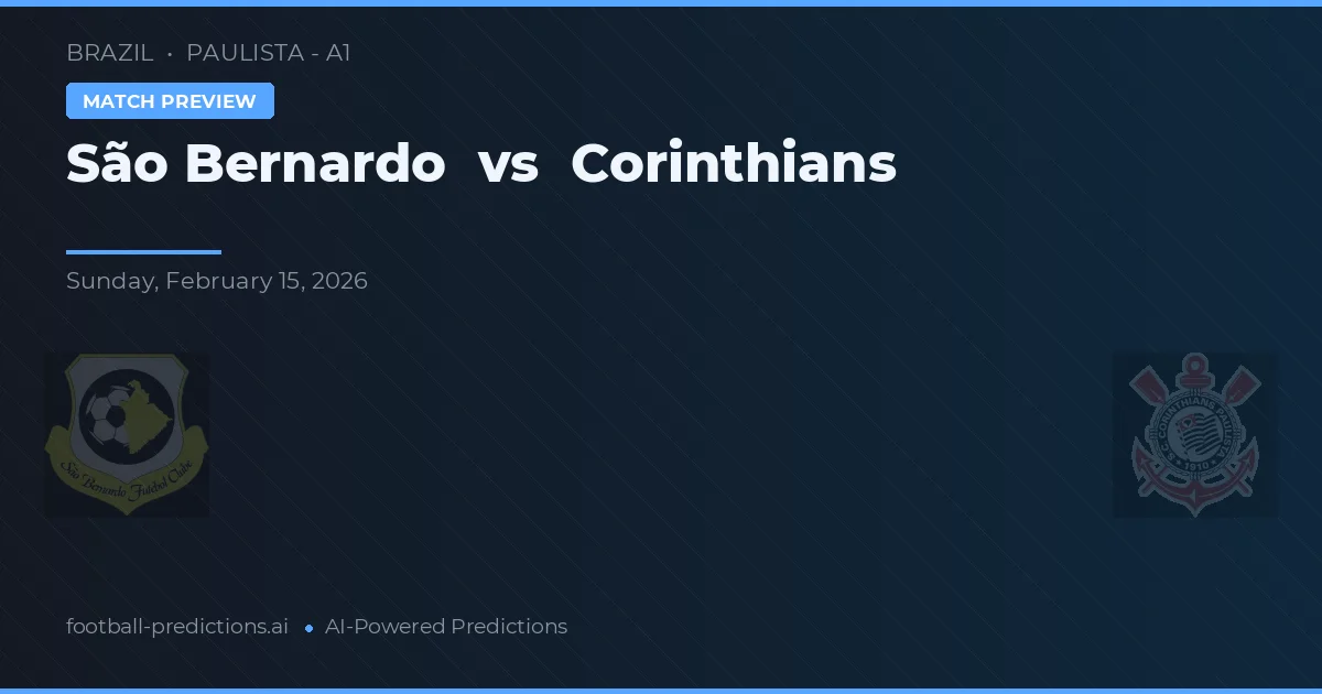 São Bernardo vs Corinthians — prognóstico e prévia do jogo