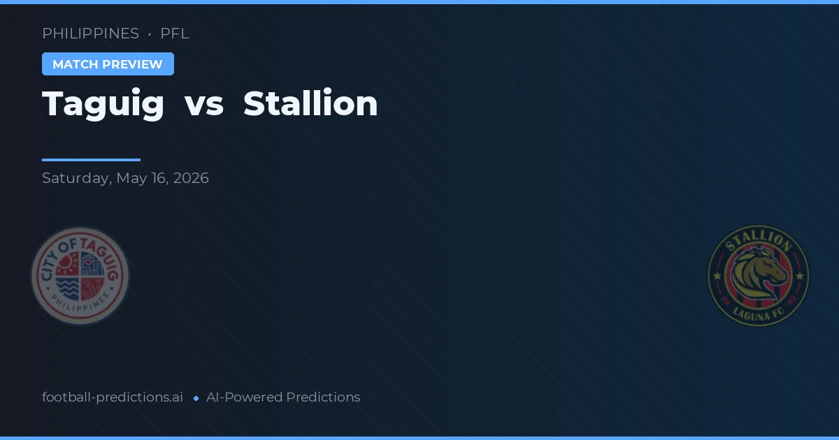 Taguig vs Stallion — prognóstico e prévia do jogo