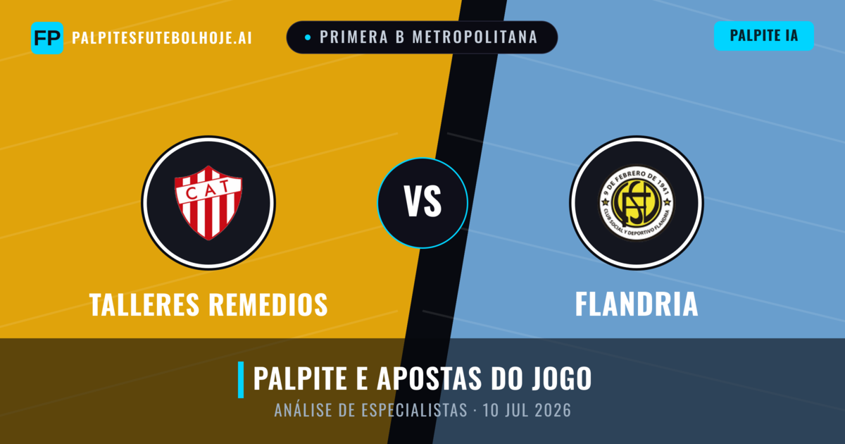 Talleres Remedios vs Flandria — prognóstico e prévia do jogo