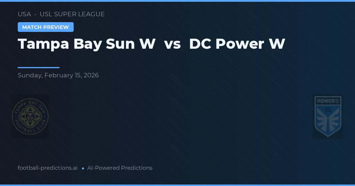 Tampa Bay Sun W vs DC Power W — prognóstico e prévia do jogo