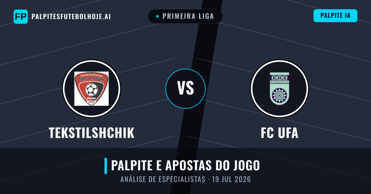 Tekstilshchik vs FC UFA — prognóstico e prévia do jogo