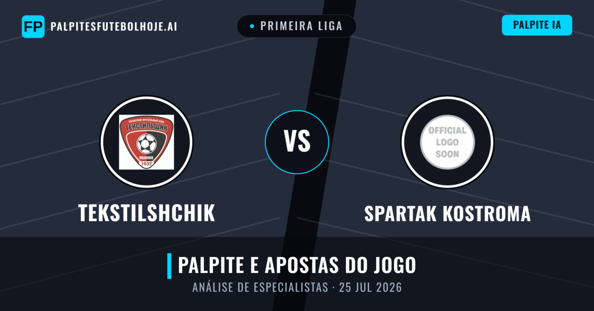 Tekstilshchik vs Spartak Kostroma — prognóstico e prévia do jogo