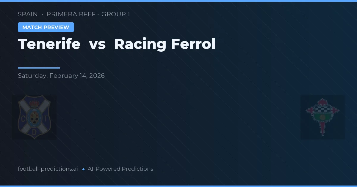 Tenerife vs Racing de Ferrol — prognóstico e prévia do jogo