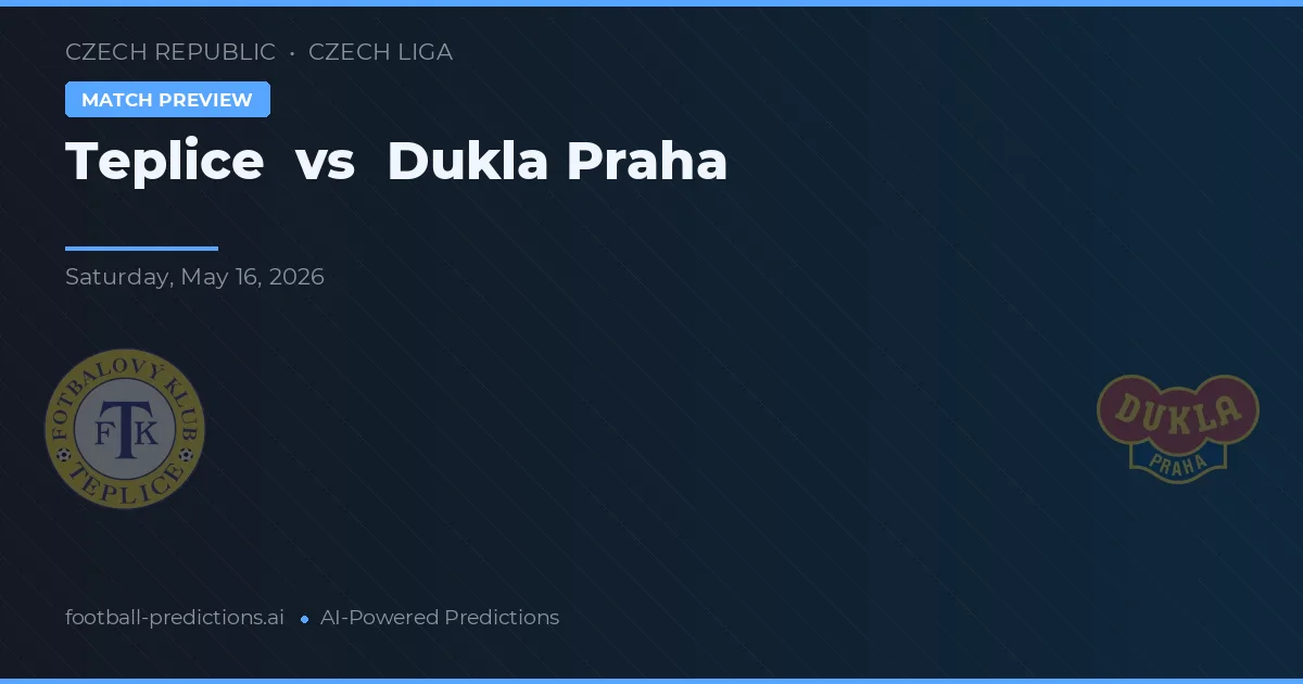 Teplice vs Dukla Praga — prognóstico e prévia do jogo