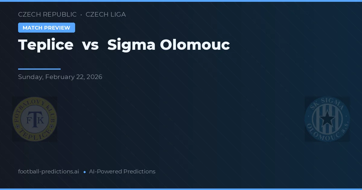 Teplice vs Sigma Olomouc — prognóstico e prévia do jogo