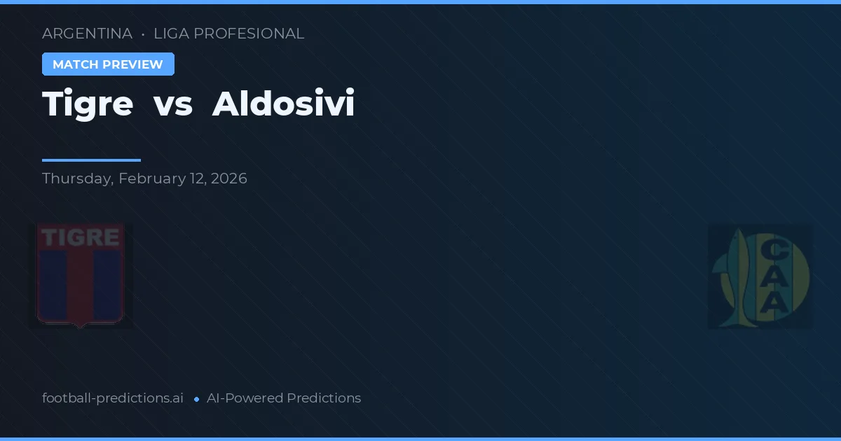 Tigre vs Aldosivi — prognóstico e prévia do jogo