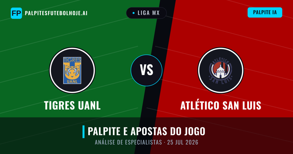 Tigres UANL vs Atlético San Luis — prognóstico e prévia do jogo