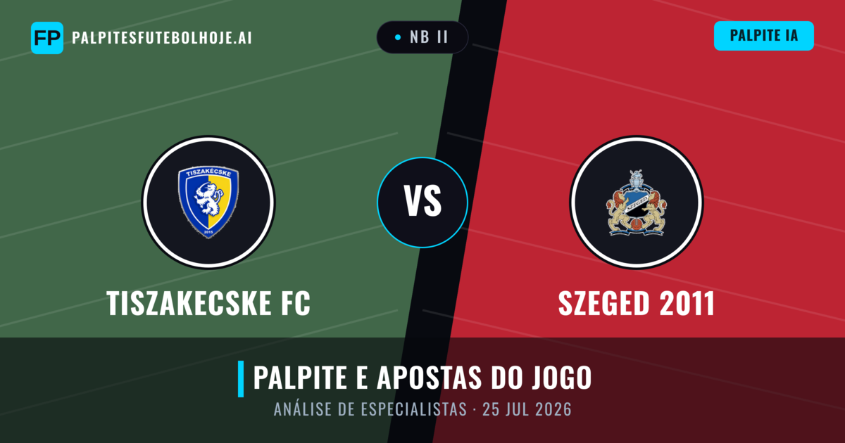 Tiszakecske FC vs Szeged 2011 — prognóstico e prévia do jogo