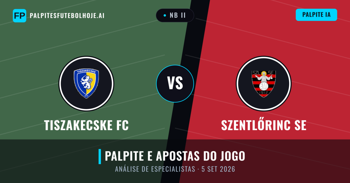 Tiszakecske FC vs Szentlőrinc SE — prognóstico e prévia do jogo