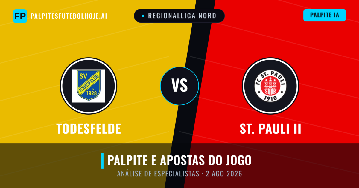 Todesfelde vs St. Pauli II — prognóstico e prévia do jogo