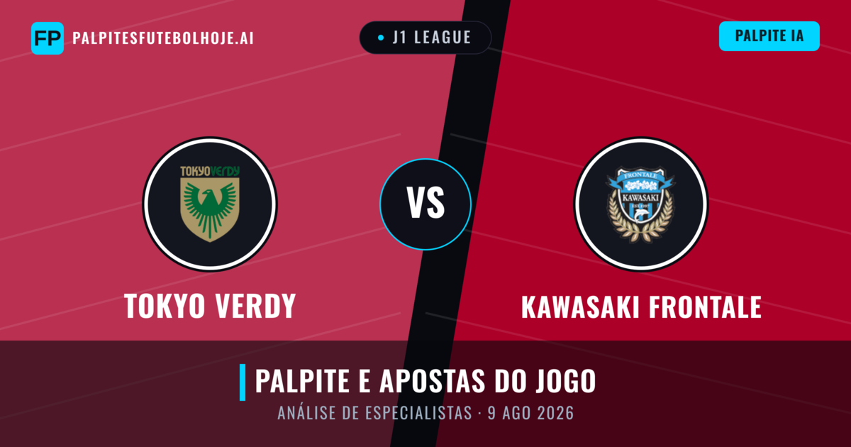 Tokyo Verdy vs Kawasaki Frontale — prognóstico e prévia do jogo
