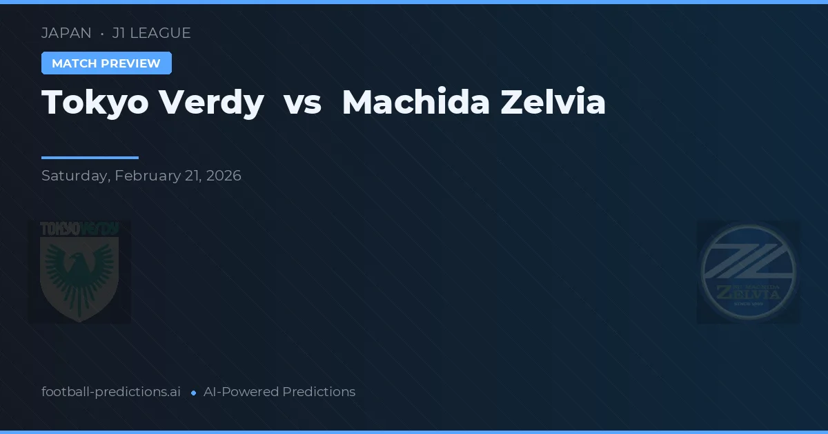 Tokyo Verdy vs Machida Zelvia — prognóstico e prévia do jogo