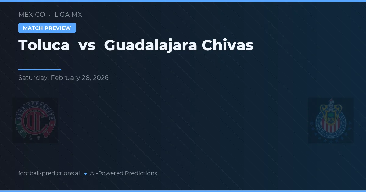 Toluca vs Chivas Guadalajara — prognóstico e prévia do jogo