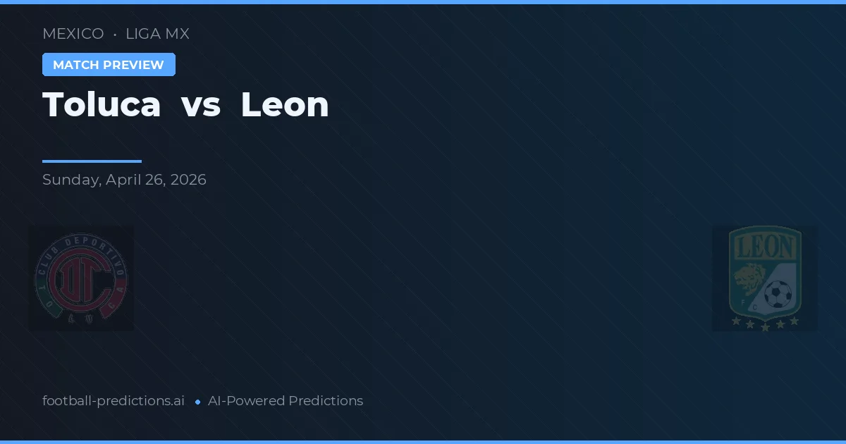 Toluca vs León — prognóstico e prévia do jogo