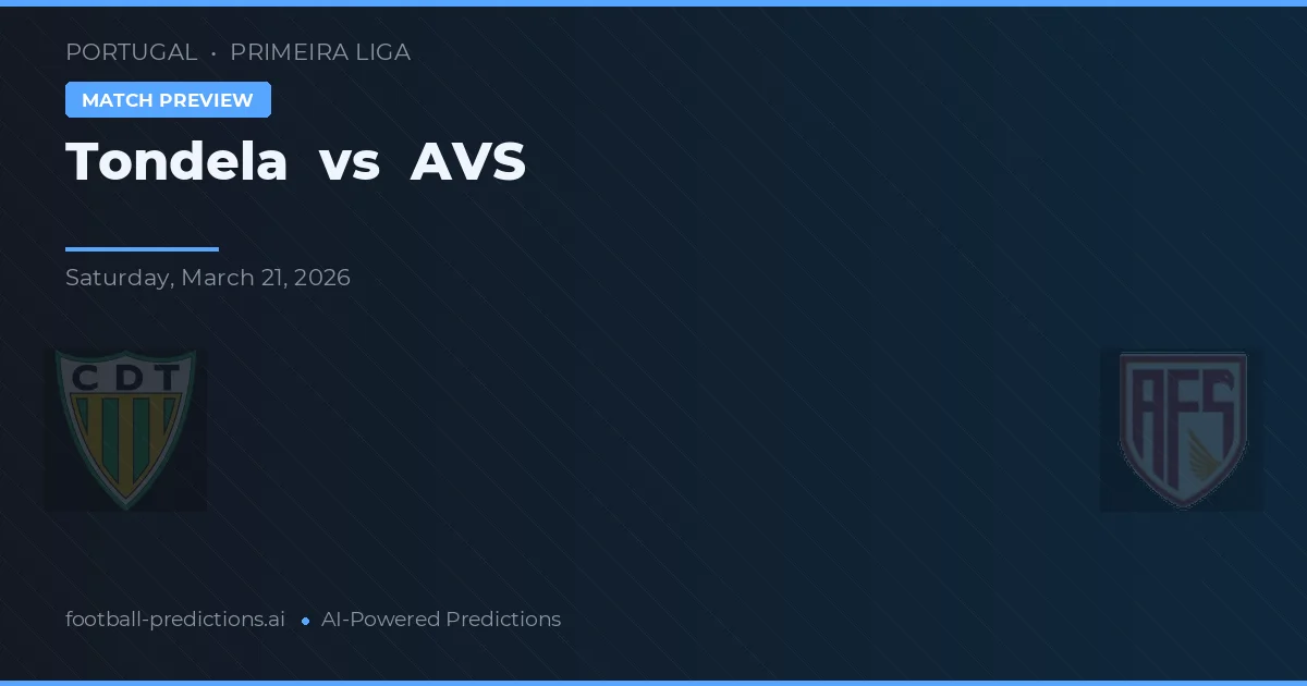Tondela vs AVS — prognóstico e prévia do jogo