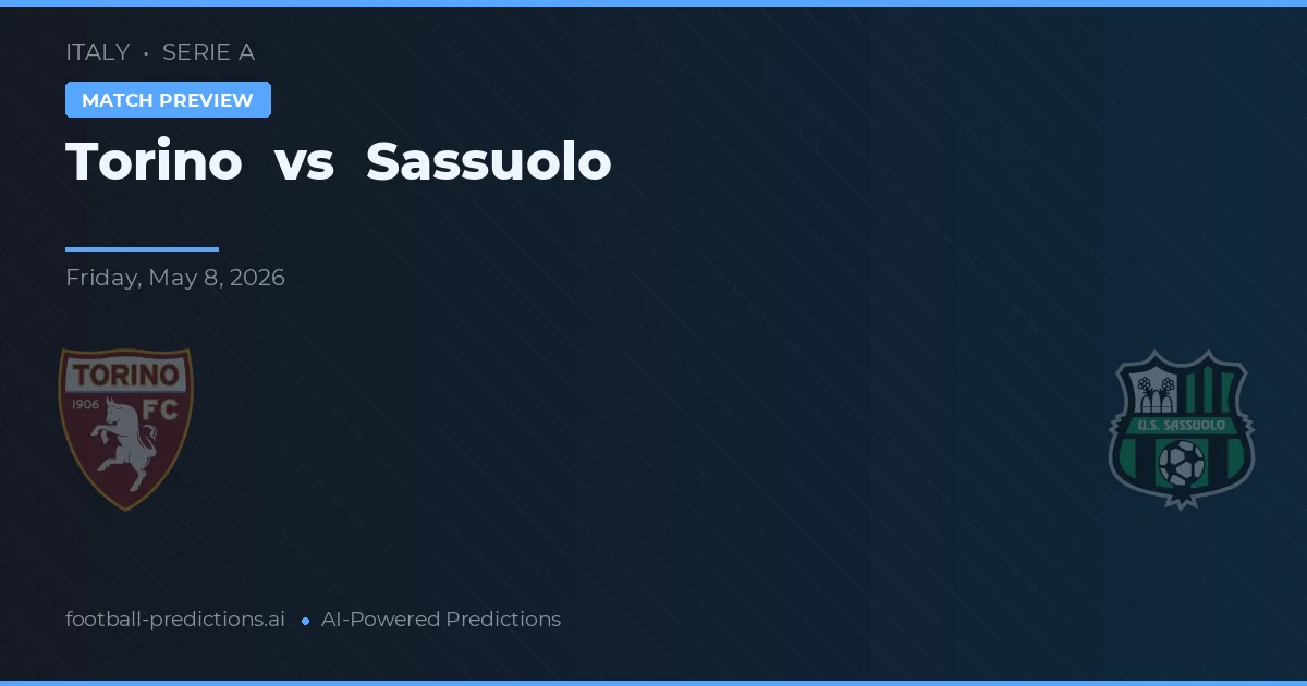 Torino vs Sassuolo — prognóstico e prévia do jogo