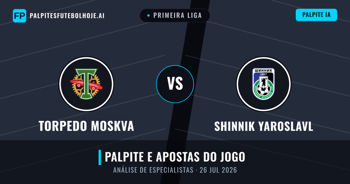 Torpedo Moskva vs Shinnik Yaroslavl — prognóstico e prévia do jogo