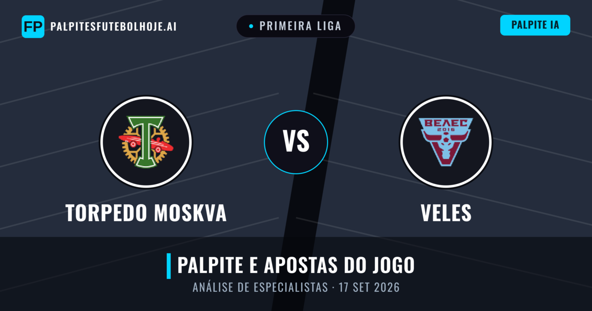 Torpedo Moskva vs Veles — prognóstico e prévia do jogo