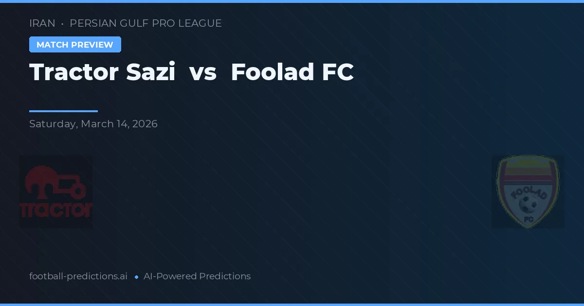 Tractor Sazi vs Foolad — prognóstico e prévia do jogo