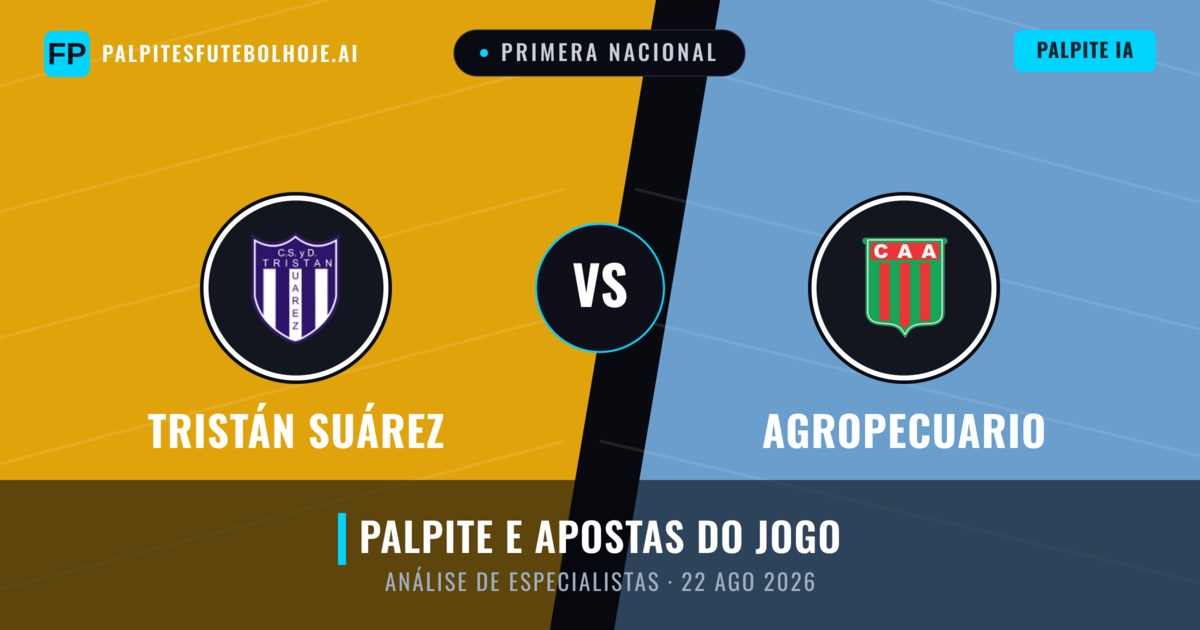 Tristán Suárez vs Agropecuario — prognóstico e prévia do jogo