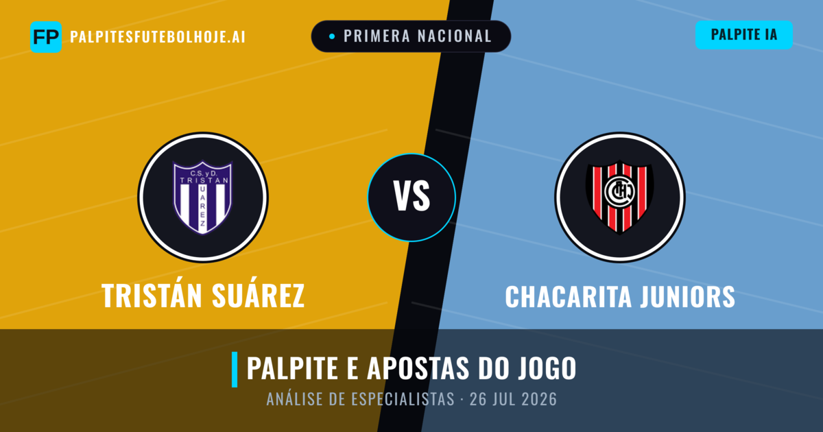 Tristán Suárez vs Chacarita Juniors — prognóstico e prévia do jogo