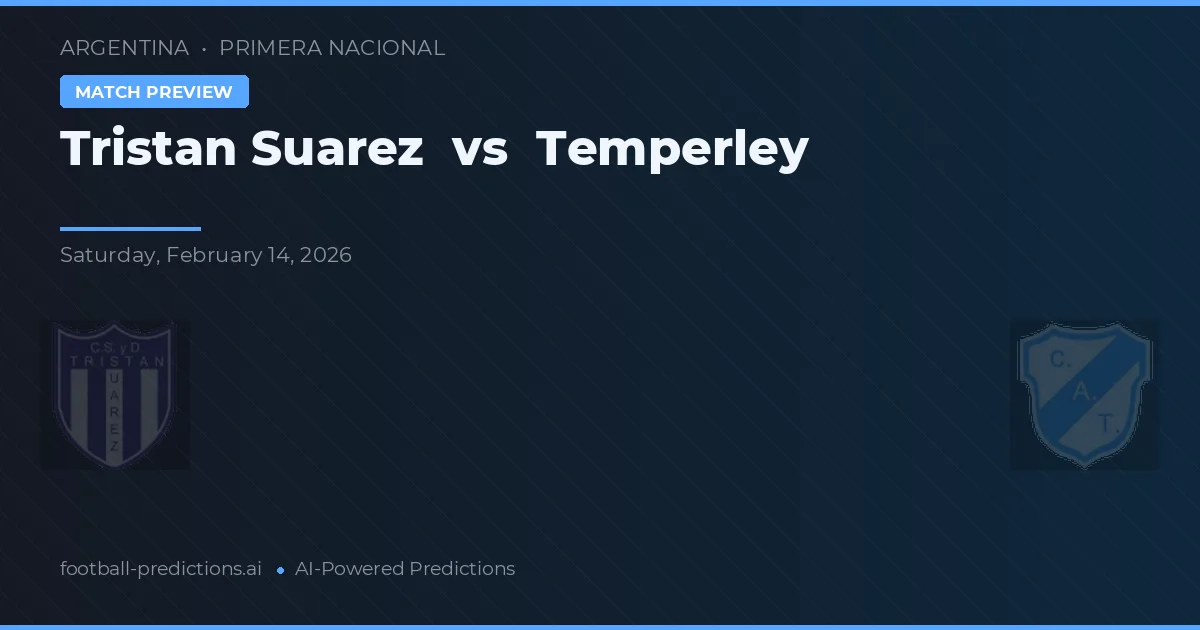 Tristán Suárez vs Temperley — prognóstico e prévia do jogo