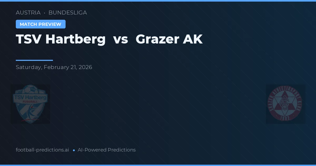 TSV Hartberg vs Grazer AK — prognóstico e prévia do jogo