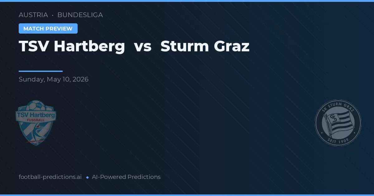 TSV Hartberg vs Sturm Graz — prognóstico e prévia do jogo