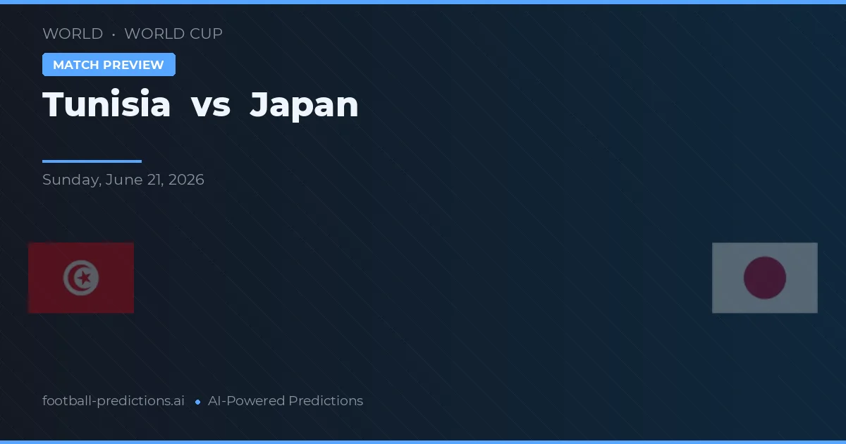 Tunísia vs Japão — prognóstico e prévia do jogo