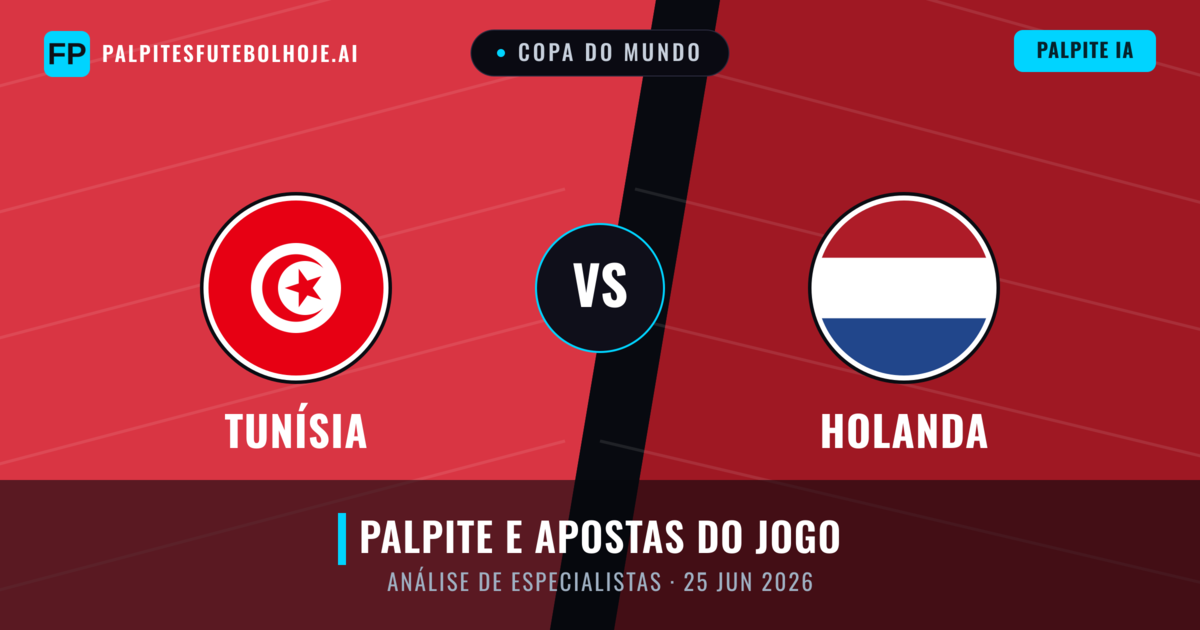 Tunísia vs Holanda — prognóstico e prévia do jogo