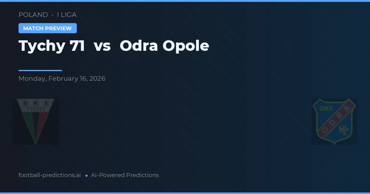 Tychy 71 vs Odra Opole — prognóstico e prévia do jogo