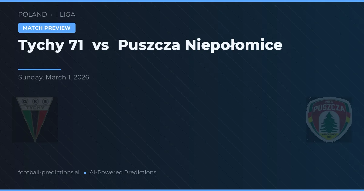Tychy 71 vs Puszcza Niepołomice — prognóstico e prévia do jogo