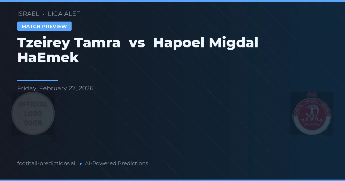 Tzeirey Tamra vs Hapoel Migdal HaEmek — prognóstico e prévia do jogo